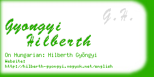 gyongyi hilberth business card
