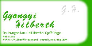 gyongyi hilberth business card